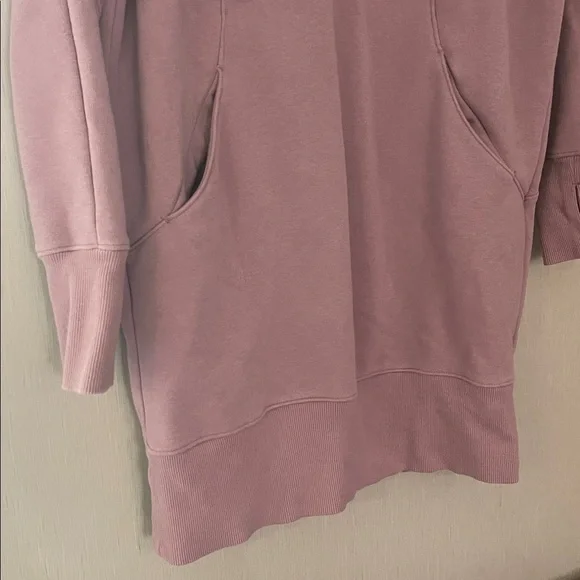 Athleta Cozy Karma 1/4 Zip Sweatshirt Dress mauve medium - Picture 3 of 11